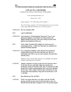 A Play in a Manger Script for Web