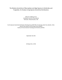The Relative Sensitivity of Macrophyte and Algal Species to