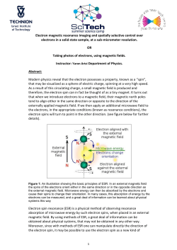 Electron magnetic resonance imaging and spatially selective control
