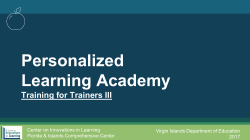 PL and PC Overview () - Center on Innovations in Learning