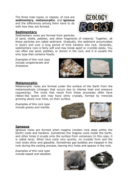 Landforms, rocks info g4