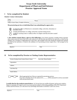 PSS Proctor Approval Form - Texas Tech University Departments