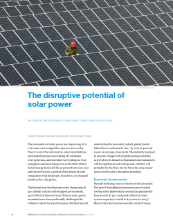 The disruptive potential of solar power