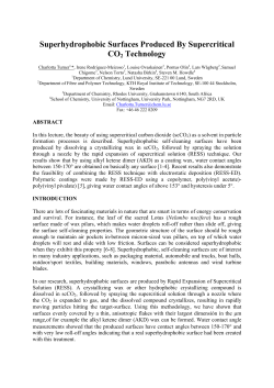 Superhydrophobic Surfaces Produced By Supercritical CO2