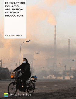 outsourcing pollution and energy