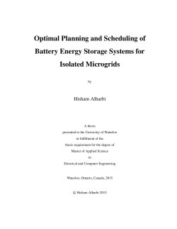 Optimal Planning and Scheduling of Battery Energy