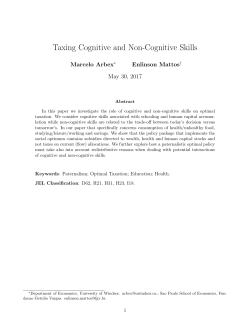 Taxing Cognitive and Non-Cognitive Skills