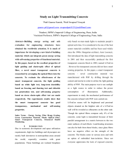 Study on Light Transmitting Concrete