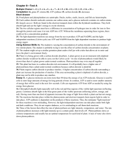 Chapter 8—Test A Multiple Choice 1. d 2. d 3. d 4. a 5. c 6. c 7. c 8. b