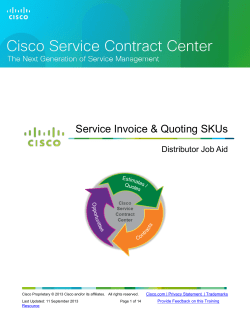 Service SKU Job Aid
