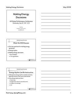 Making Energy Decisions