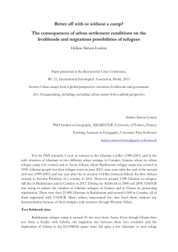 Better off with or without a camp? The consequences of