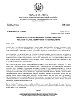 Bibb County School District BIBB COUNTY SCHOOL DISTRICT