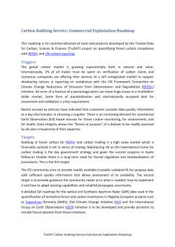 Carbon Auditing Service: Commercial Exploitation Roadmap