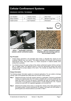 Cellular Confinement Systems, CCS-1