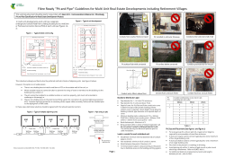 Fibre Ready &ldquo;Pit and Pipe&rdquo; Guidelines for Multi Unit Real
