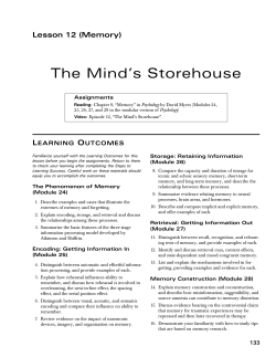 The Mind`s Storehouse