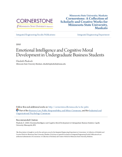 Emotional Intelligence and Cognitive Moral