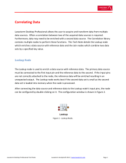 Lavastorm Desktop Professional Tech Note