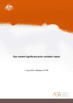 SPV report Brisbane STTM - Australian Energy Regulator