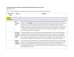 Compiled Comments: California Estuary Monitoring Workgroup`s