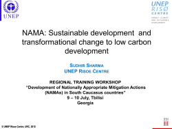 NAMA: Sustainable development and transformational change to