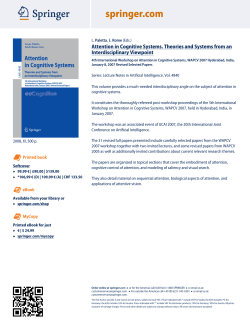 Attention in Cognitive Systems. Theories and Systems