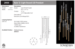 2935 Rain 12-Light Round LED Pendant