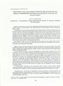 the energy-balance structure of the antarctic ice sheet/ atmosphere