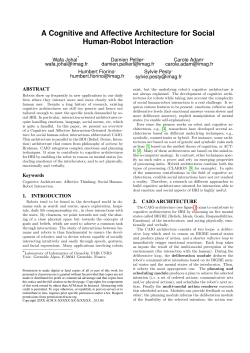 A Cognitive and Affective Architecture for Social