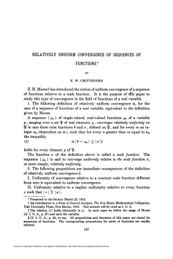 relatively uniform convergence of sequences of functions