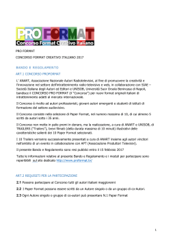 1 PRO FORMAT CONCORSO FORMAT CREATIVO