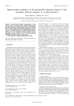 Spectroscopic resolution of the picosecond reduction kinetics of the