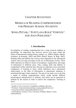 4.1 Motivational-emotional factors of reading comprehension