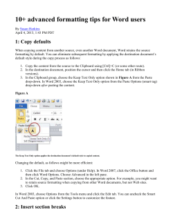 These power user tricks