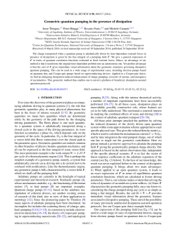 Geometric quantum pumping in the presence of dissipation