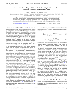 Intense Nonlinear Magnetic Dipole Radiation at