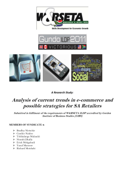 Analysis of current trends in e-commerce and possible strategies for