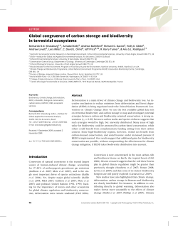 Global congruence of carbon storage and biodiversity in terrestrial