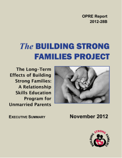 Building Strong Families - Mathematica Policy Research