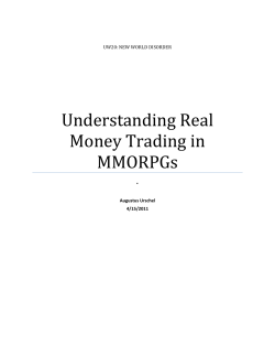 Understanding Real Money Trading in MMORPGs