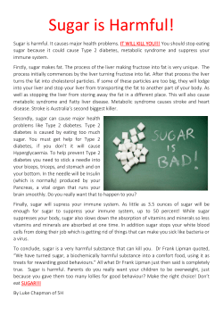 Sugar is Harmful!