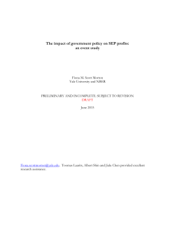 The impact of government policy on SEP profits: an event