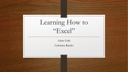 Excel Basics