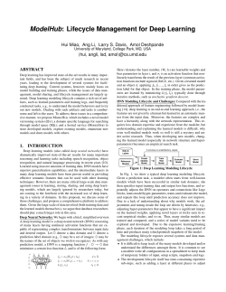 ModelHub: Lifecycle Management for Deep Learning