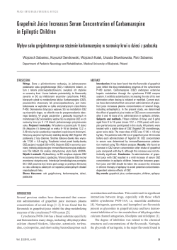 Grapefruit Juice Increases Serum Concentration of Carbamazepine