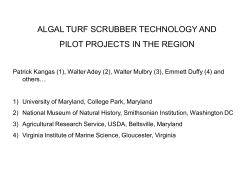 algal turf scrubber technology and pilot projects in the region