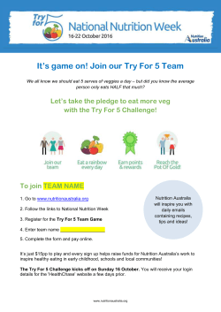 To join TEAM NAME - Nutrition Australia