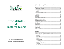Official Rules Platform Tennis - American Platform Tennis Association