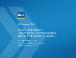 Affective Communication: Engaging Emotion to Change Consumer